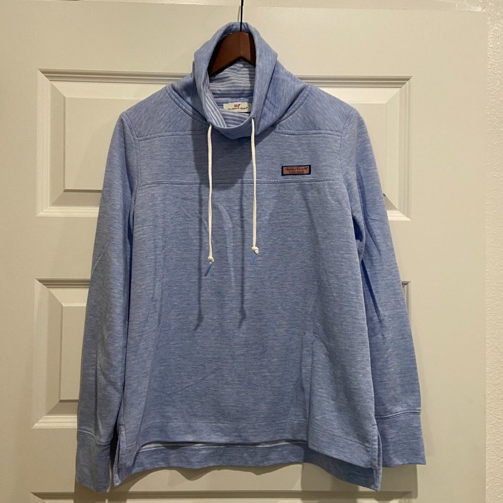 Vineyard Vines Double Faced Relaxed Funnel Neck Shep Shirt - Picture 1 of 7